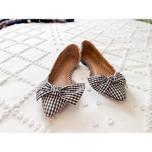 NWOT A New Day Black & White Plaid Pointed Toe Flats Women's Shoes Size 7.5